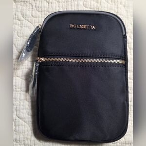 Bolsetta New RFID Black Travel Hands Free Phone Pouch